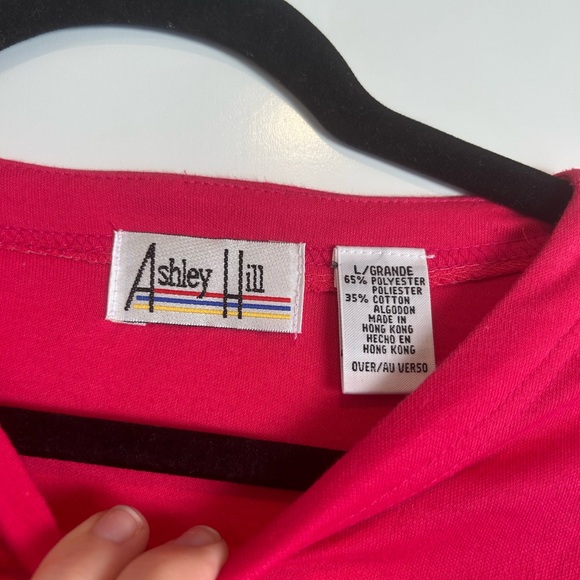 VTG Ashley Hill Fish Tropical Women’s Top T-shirt Pink Sequin Cosplay Large - Picture 4 of 11